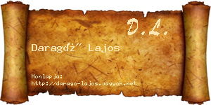 Daragó Lajos névjegykártya